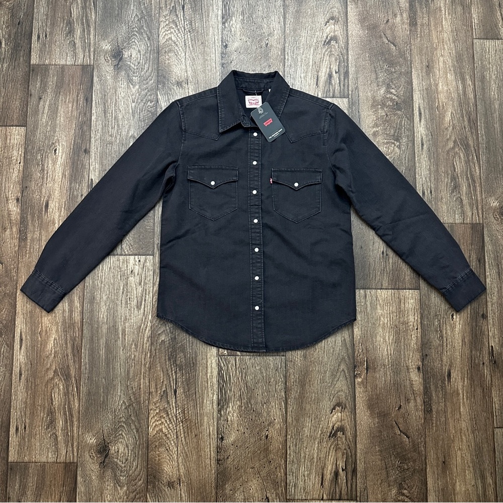 Levi’s Ultimate Western Denim Shirt Women’s Size S Black